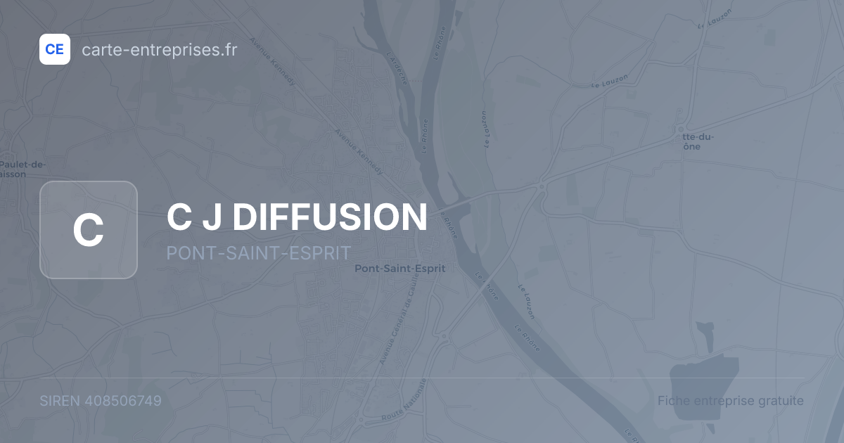 C J DIFFUSION — 408506749 — fiche entreprise