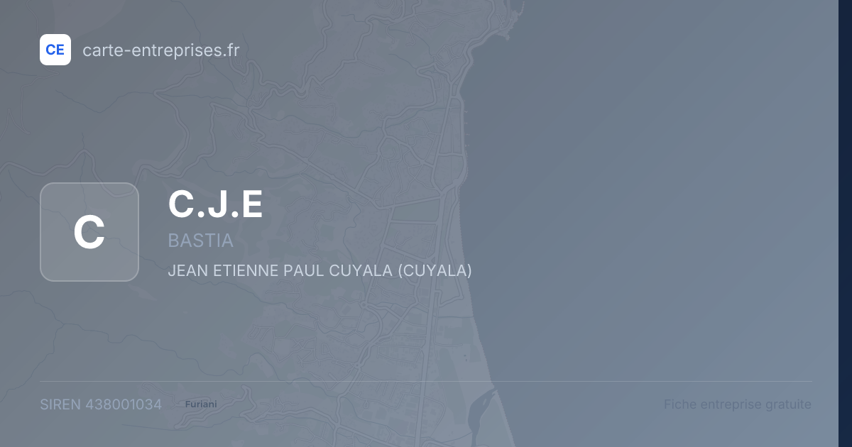 C.J.E — 438001034 — fiche entreprise