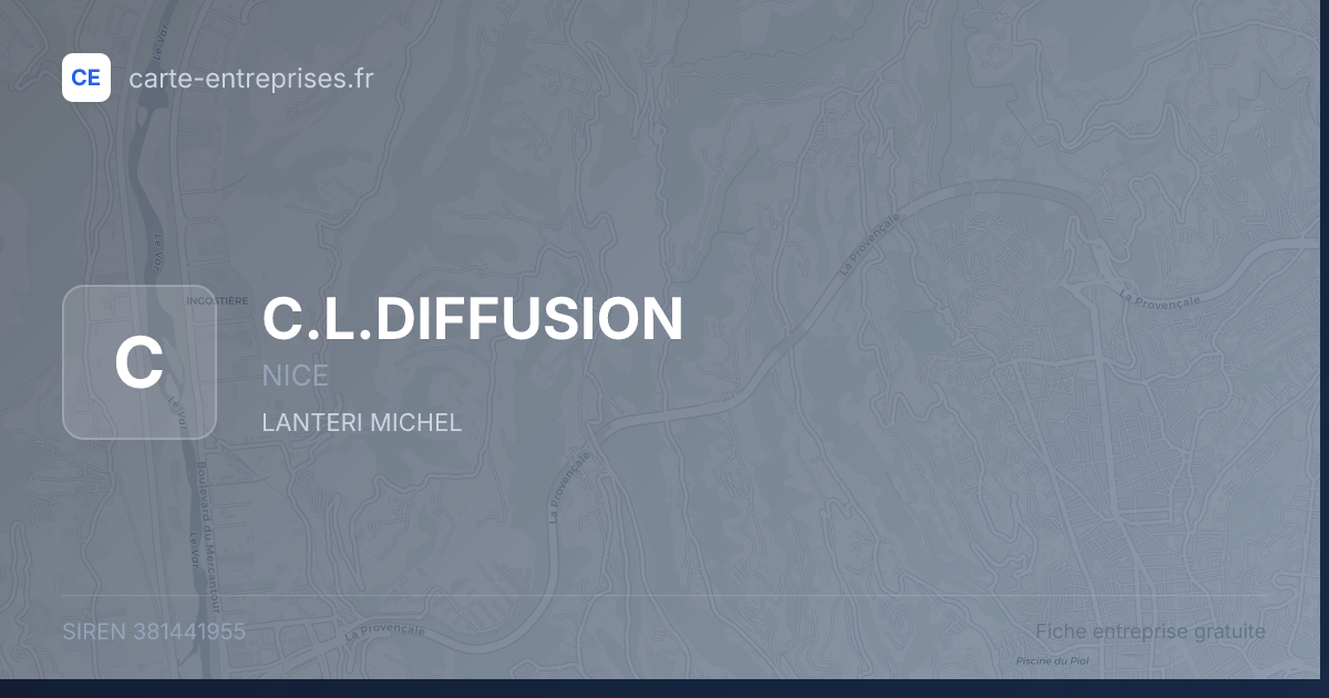 C.L.DIFFUSION — 381441955 — fiche entreprise