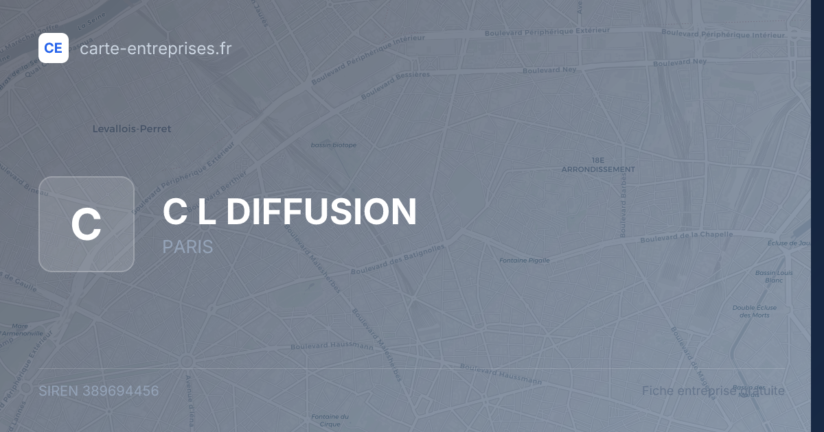 C L DIFFUSION — 389694456 — fiche entreprise