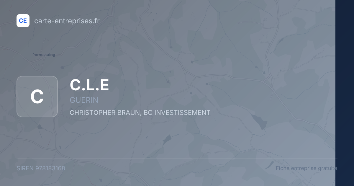 C.L.E — 978183168 — fiche entreprise