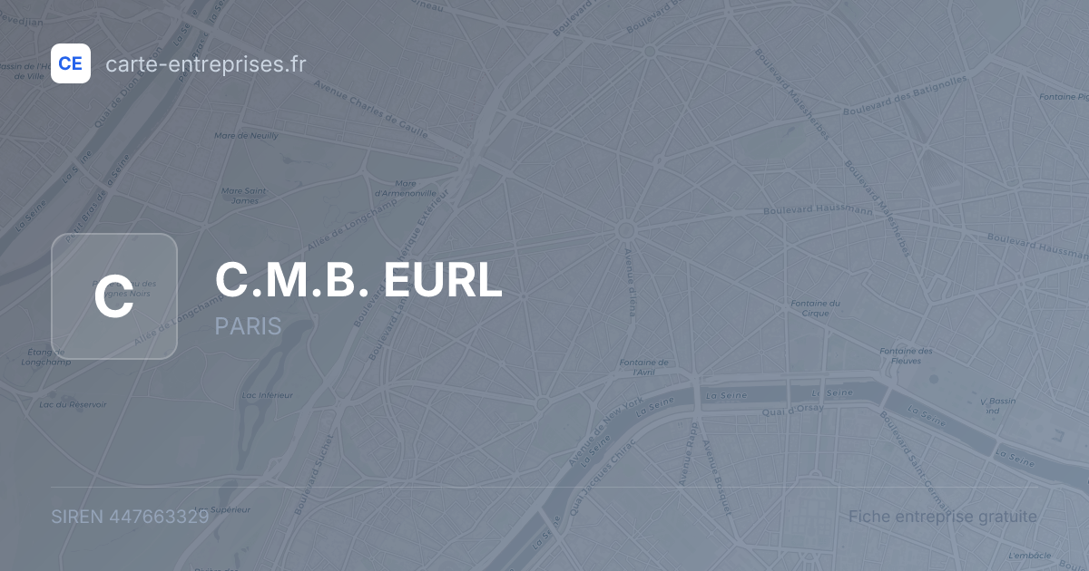 C.M.B. EURL — 447663329 — fiche entreprise
