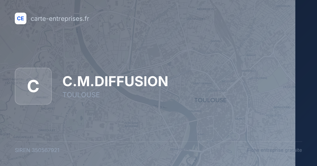 C.M.DIFFUSION — 350567921 — fiche entreprise
