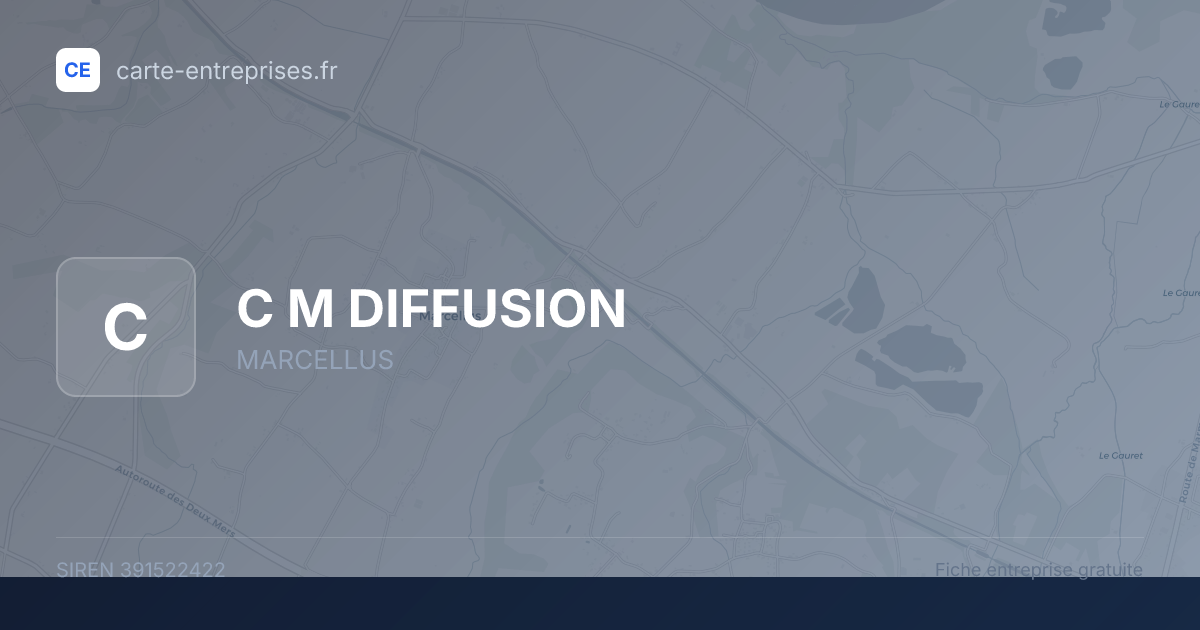 C M DIFFUSION — 391522422 — fiche entreprise