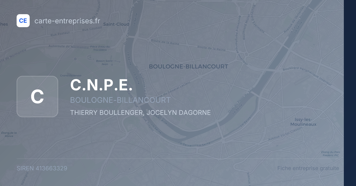 C.N.P.E. — 413663329 — fiche entreprise
