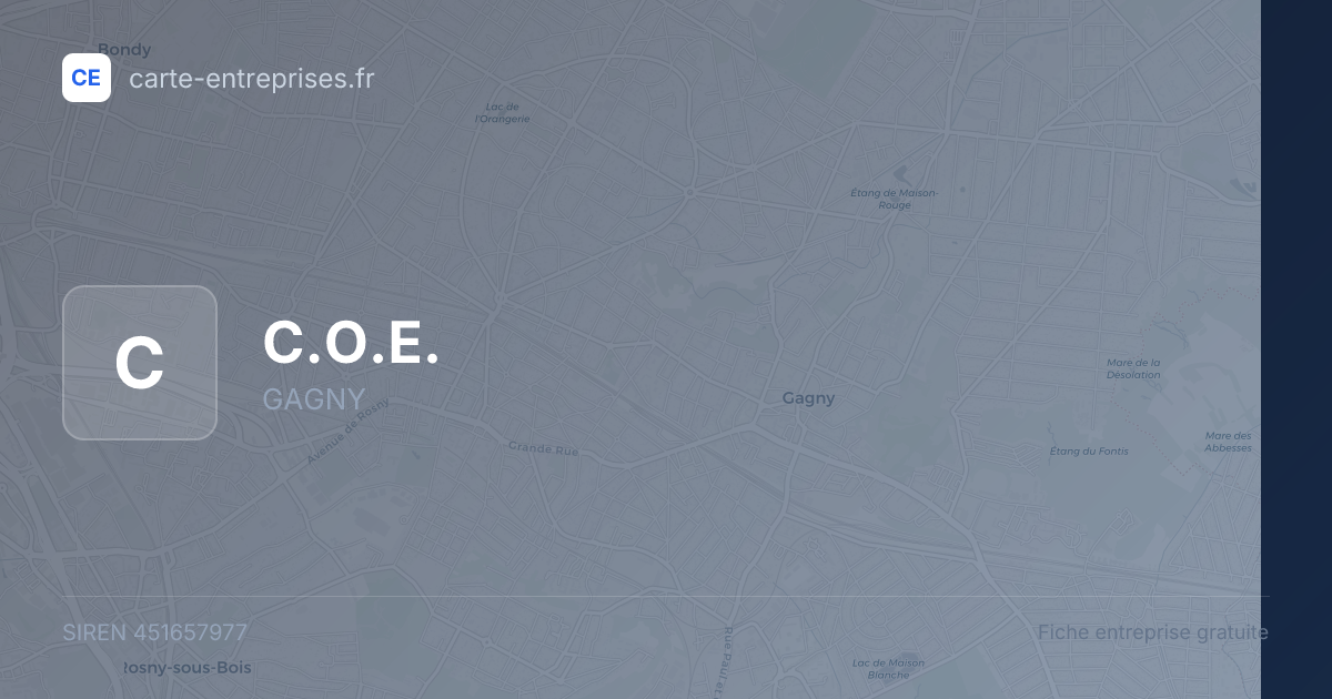 C.O.E. — 451657977 — fiche entreprise