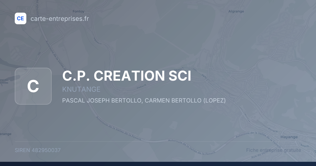 C.P. CREATION SCI — 482950037 — fiche entreprise