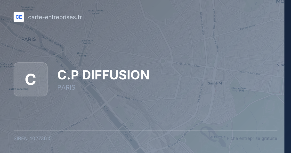 C.P DIFFUSION — 402736151 — fiche entreprise
