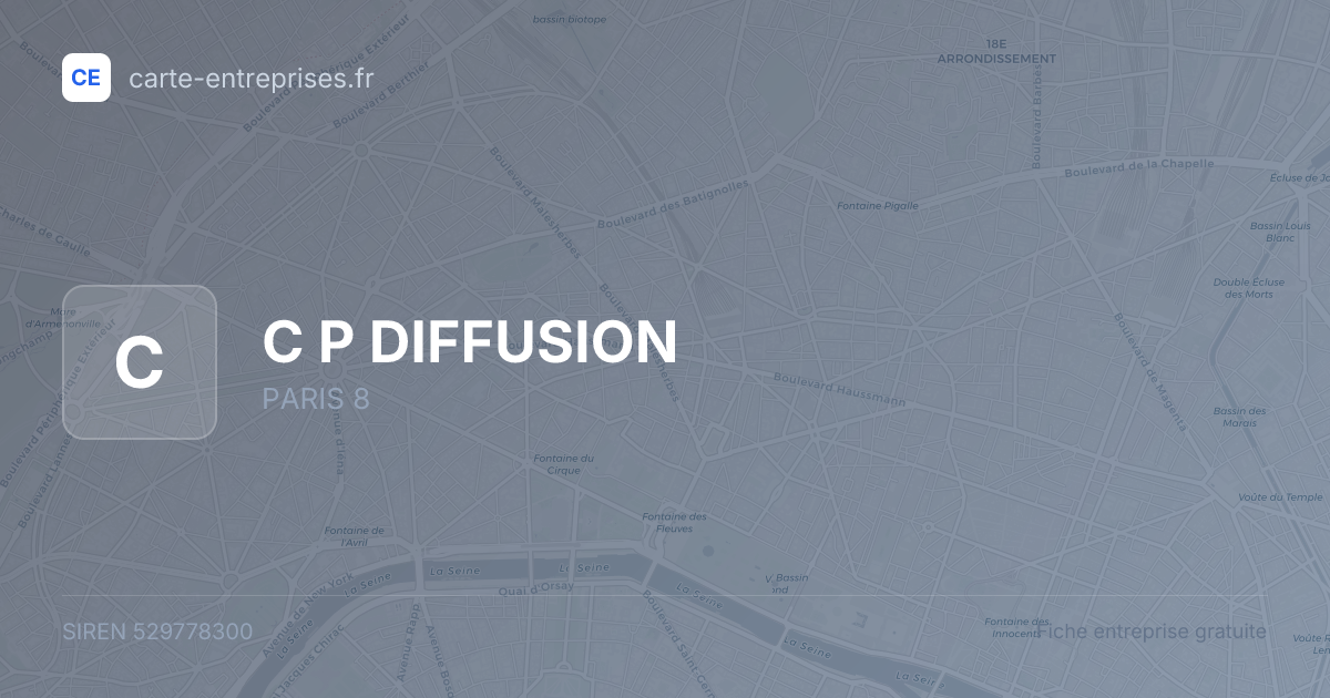C P DIFFUSION — 529778300 — fiche entreprise