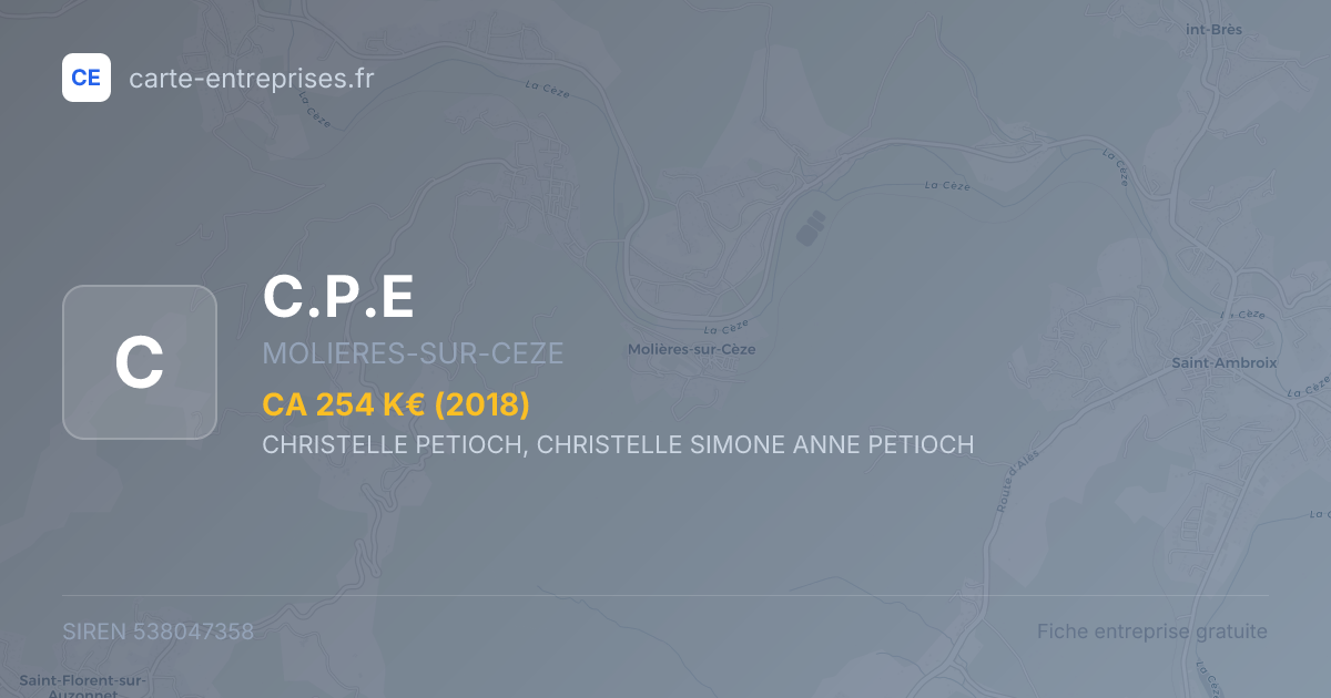 C.P.E — 538047358 — fiche entreprise