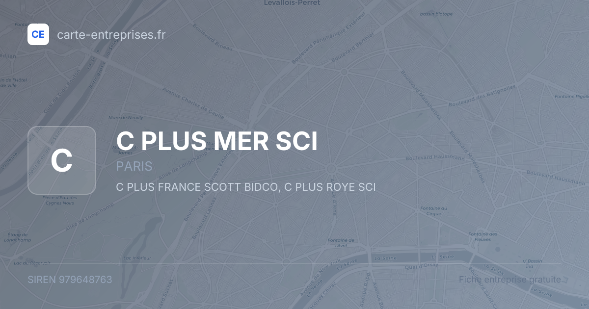 C PLUS MER SCI — 979648763 — fiche entreprise