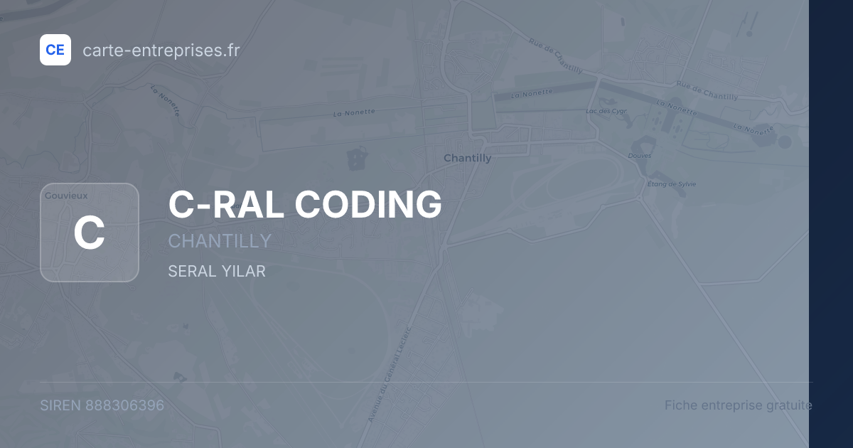 C-RAL CODING — 888306396 — fiche entreprise
