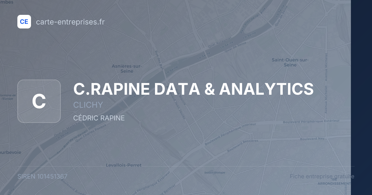 C.RAPINE DATA & ANALYTICS — 101451367 — fiche entreprise
