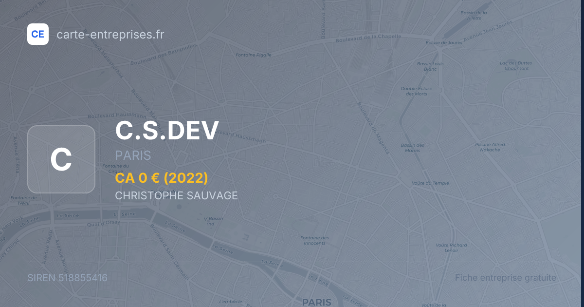 C.S.DEV — 518855416 — fiche entreprise