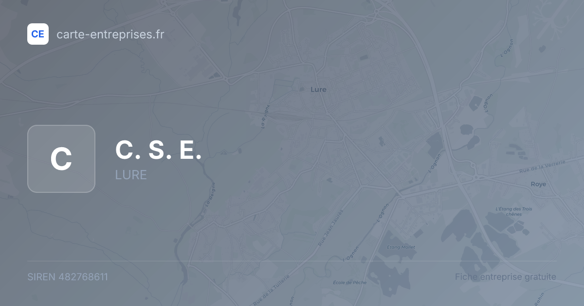 C. S. E. — 482768611 — fiche entreprise
