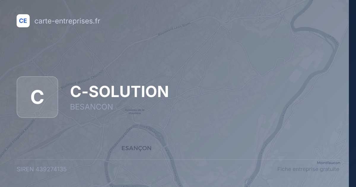 C-SOLUTION — 439274135 — fiche entreprise
