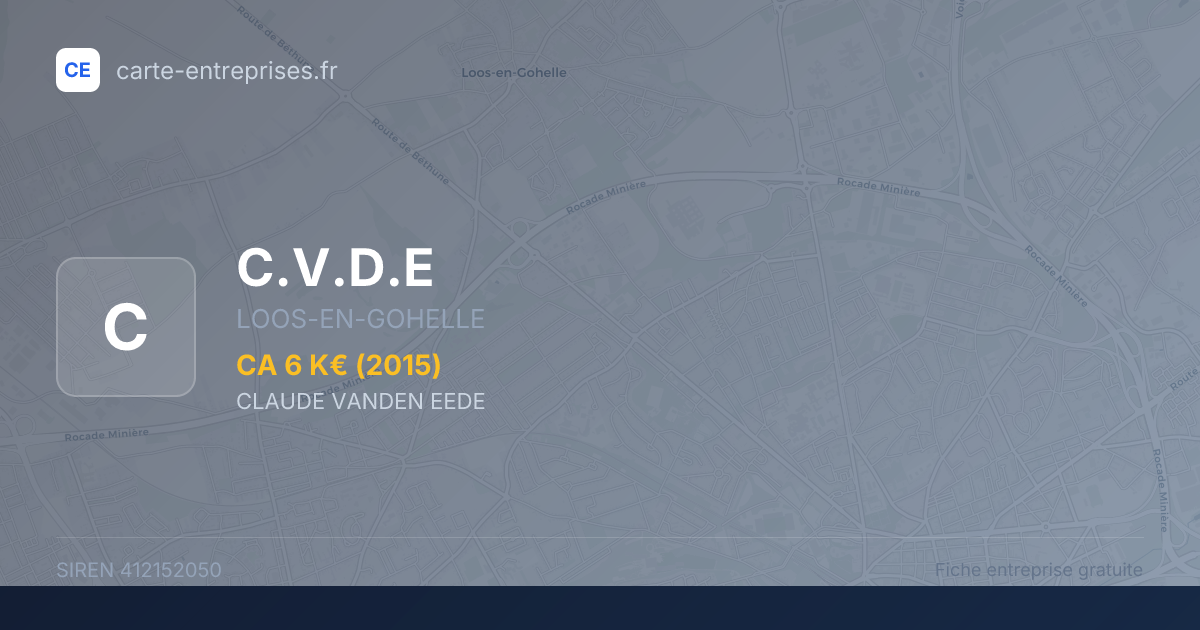 C.V.D.E — 412152050 — fiche entreprise
