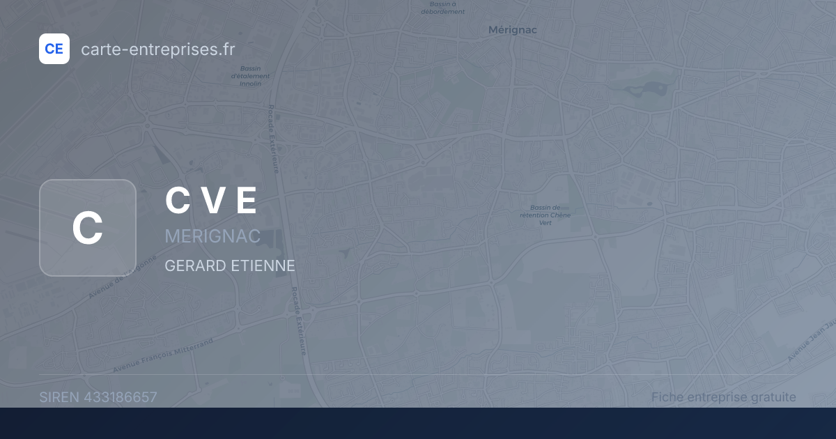 C V E — 433186657 — fiche entreprise