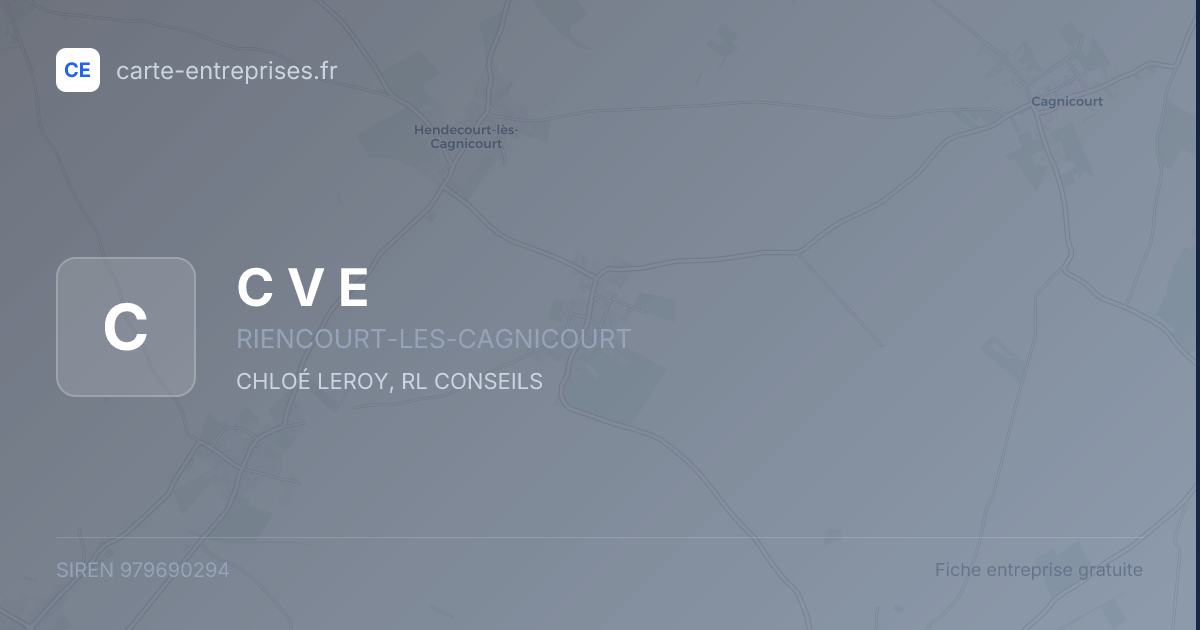 C V E — 979690294 — fiche entreprise