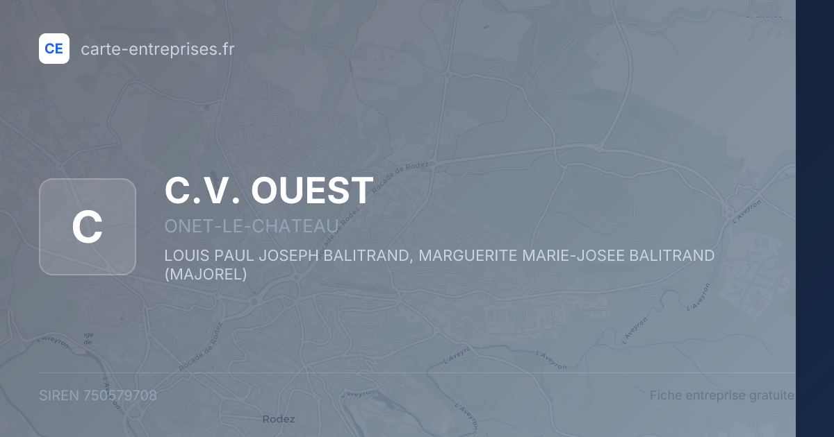 C.V. OUEST — 750579708 — fiche entreprise