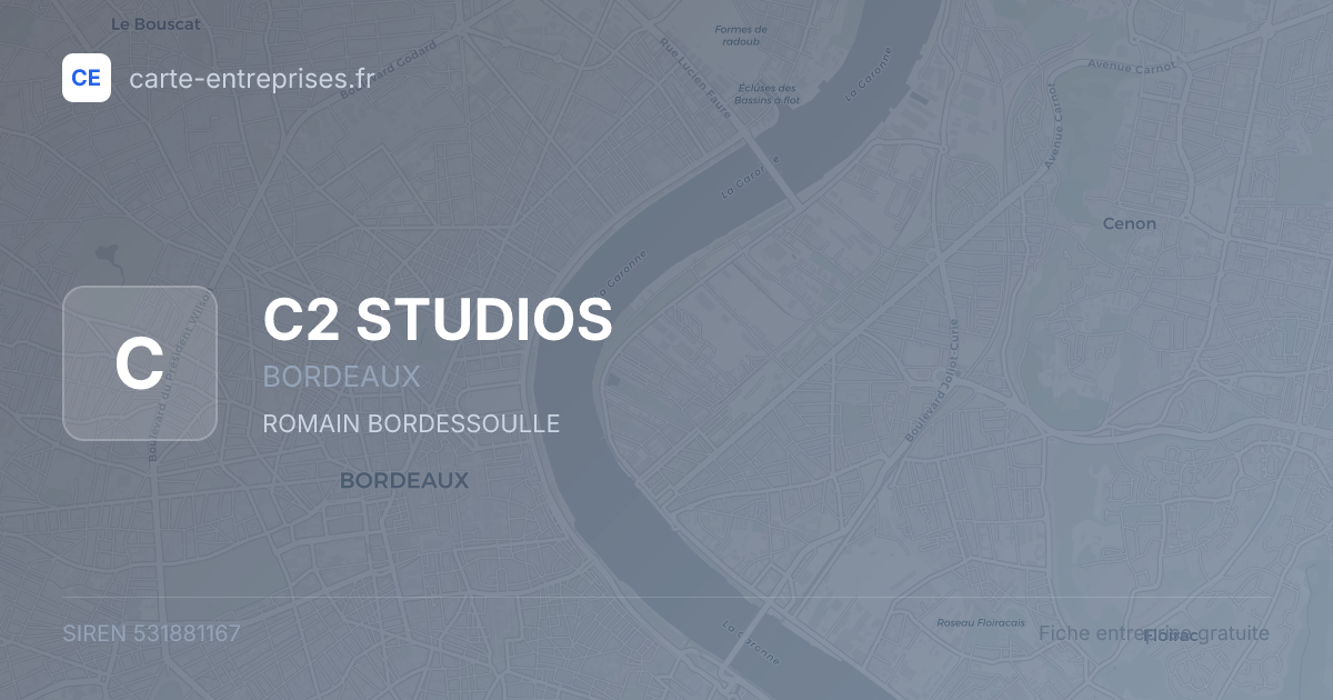 C2 STUDIOS — 531881167 — fiche entreprise