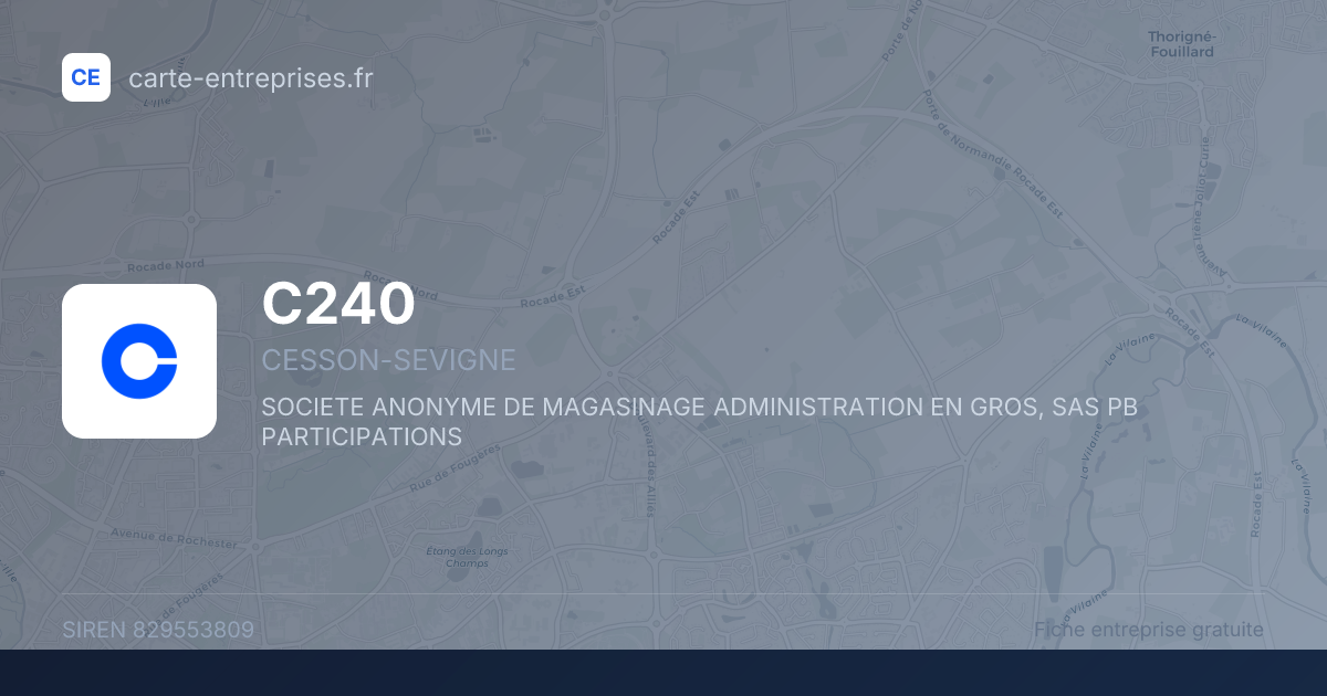 C240 — 829553809 — fiche entreprise