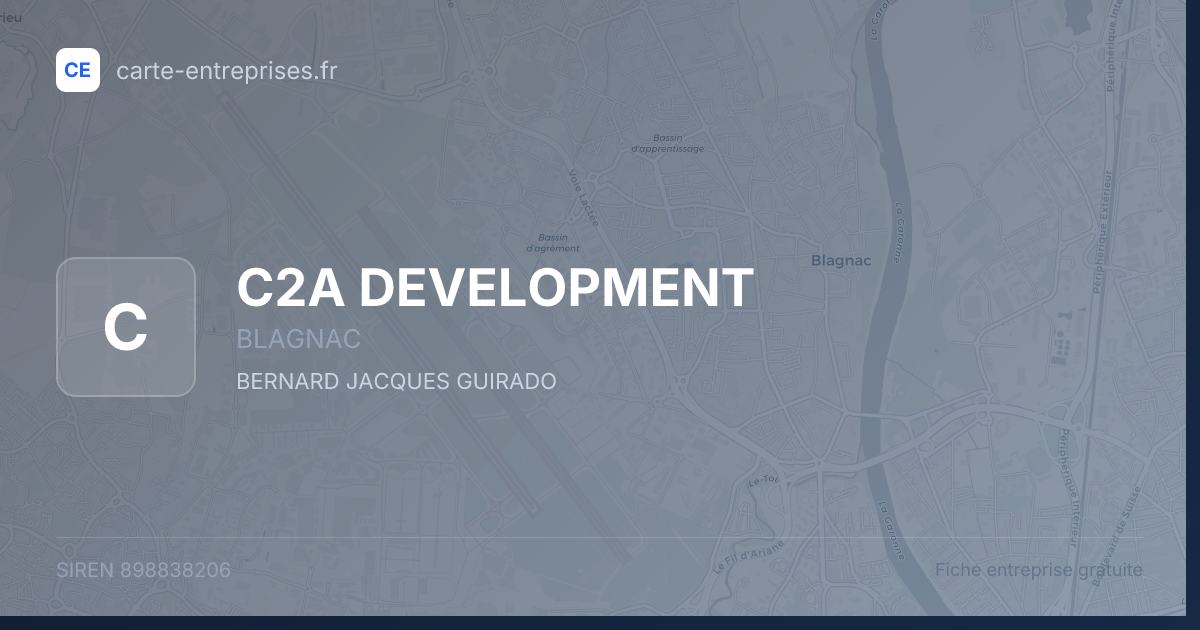 C2A DEVELOPMENT — 898838206 — fiche entreprise