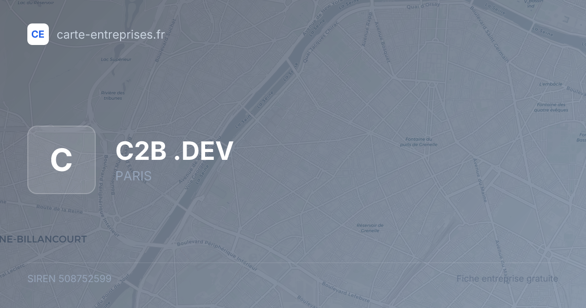 C2B .DEV — 508752599 — fiche entreprise