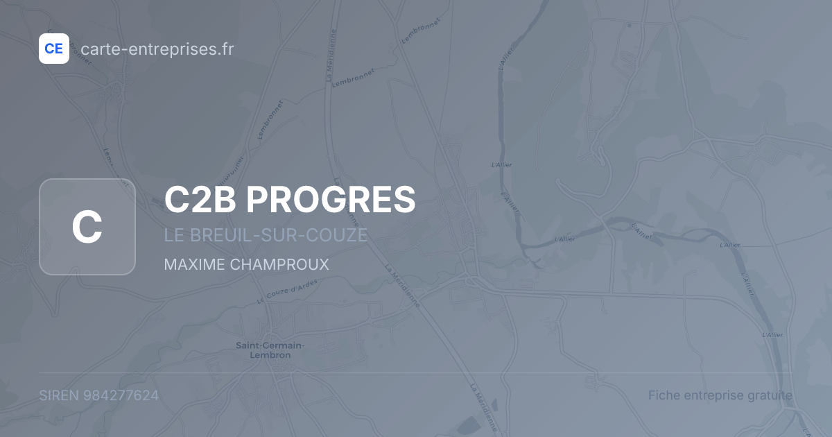C2B PROGRES — 984277624 — fiche entreprise