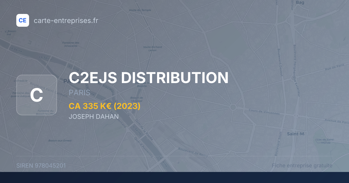 C2EJS DISTRIBUTION — 978045201 — fiche entreprise