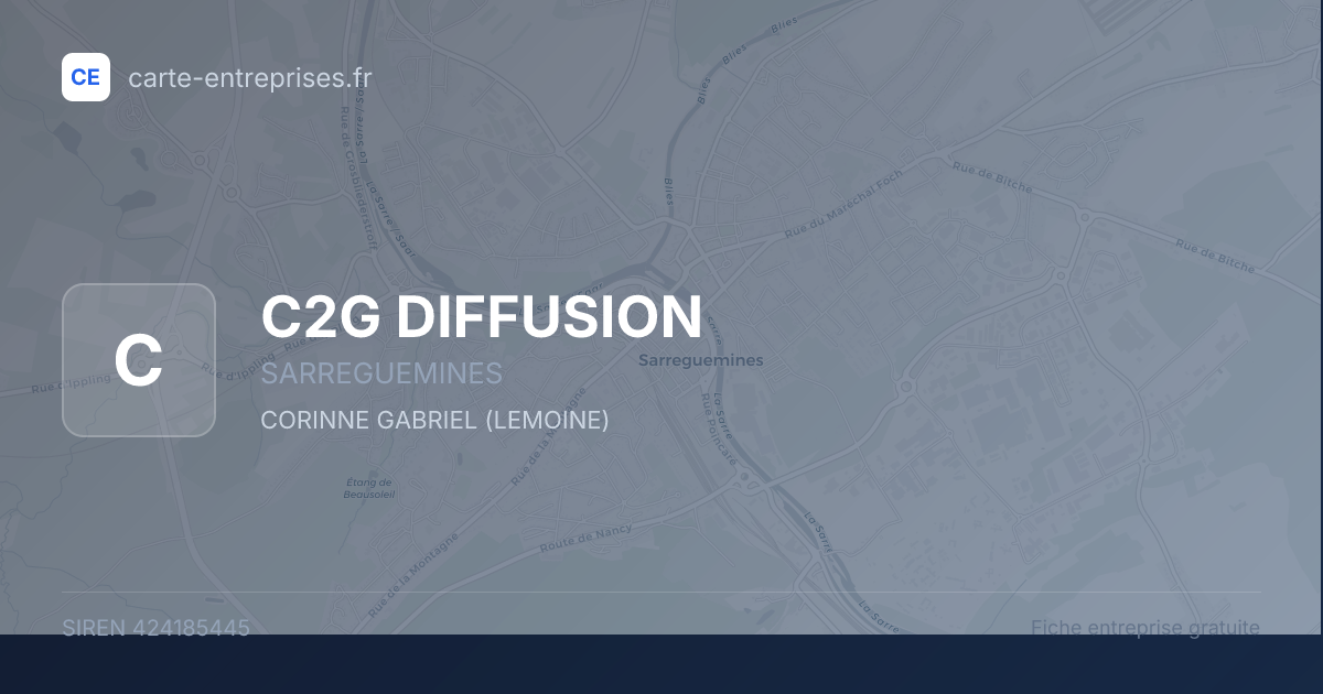 C2G DIFFUSION — 424185445 — fiche entreprise