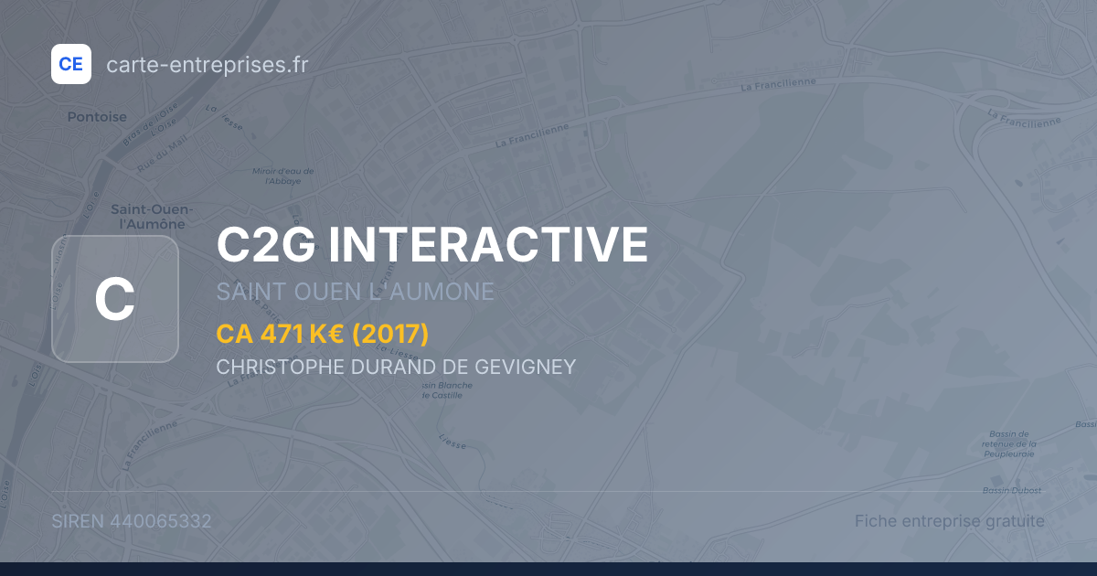 C2G INTERACTIVE — 440065332 — fiche entreprise