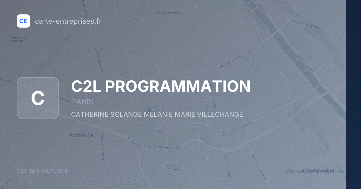 C2L PROGRAMMATION — 978047314 — fiche entreprise