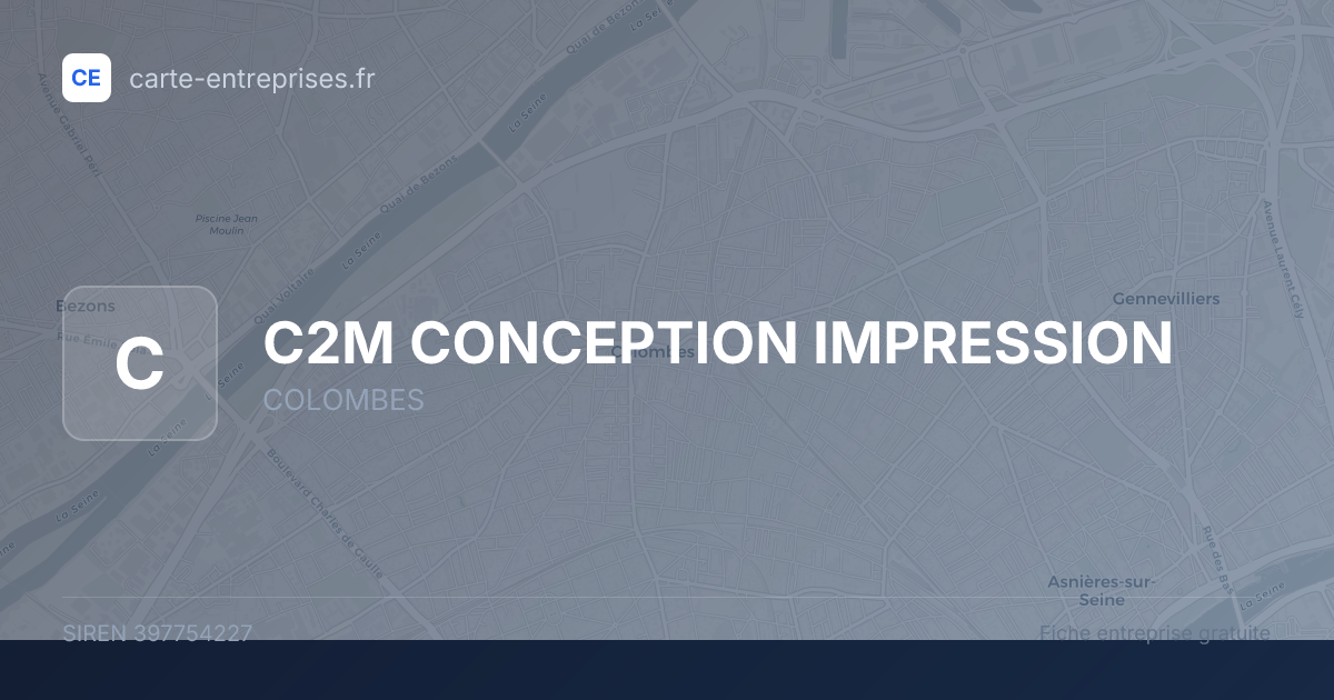 C2M CONCEPTION IMPRESSION — 397754227 — fiche entreprise