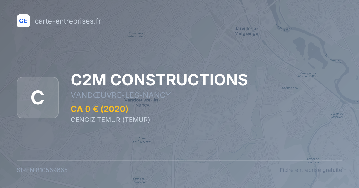 C2M CONSTRUCTIONS — 810569665 — fiche entreprise
