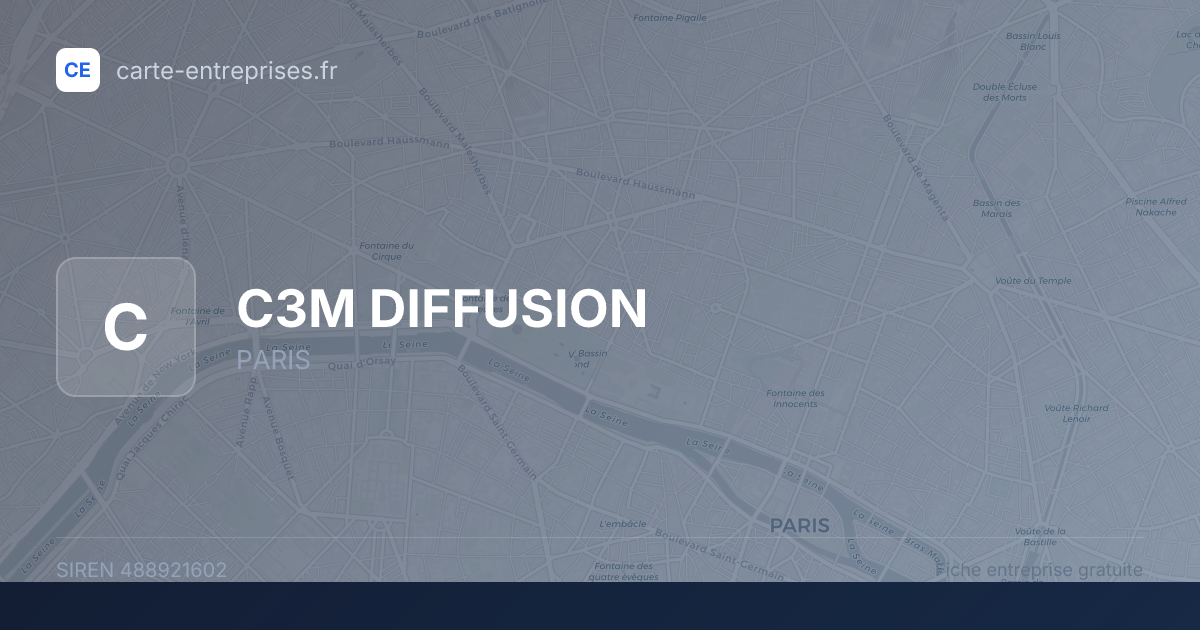 C3M DIFFUSION — 488921602 — fiche entreprise