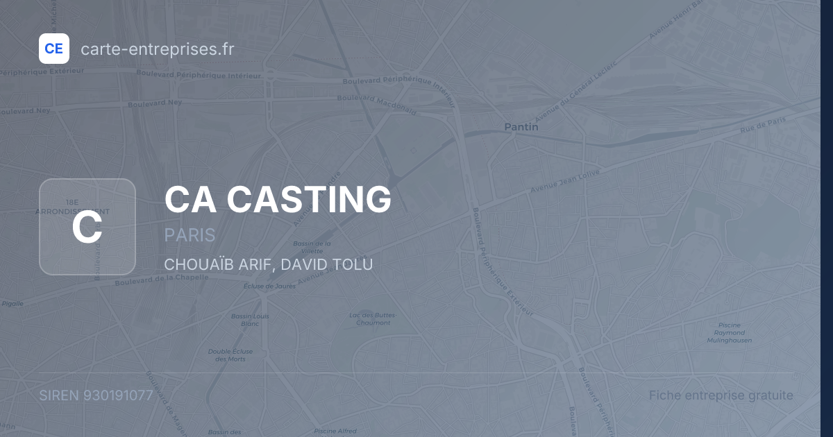 CA CASTING — 930191077 — fiche entreprise