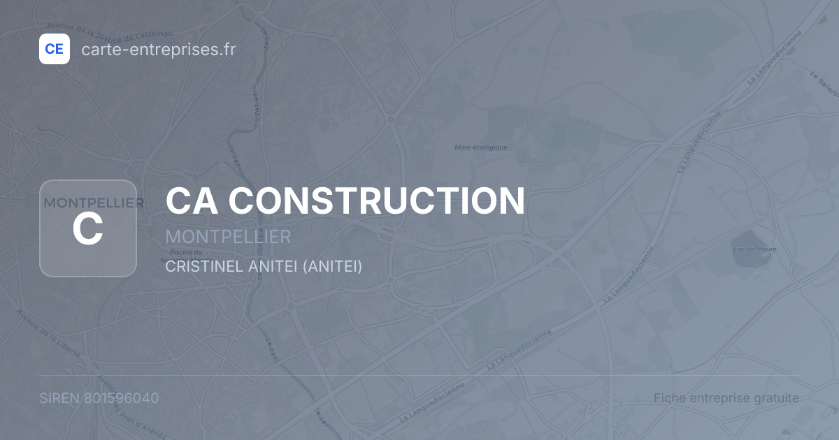 CA CONSTRUCTION — 801596040 — fiche entreprise