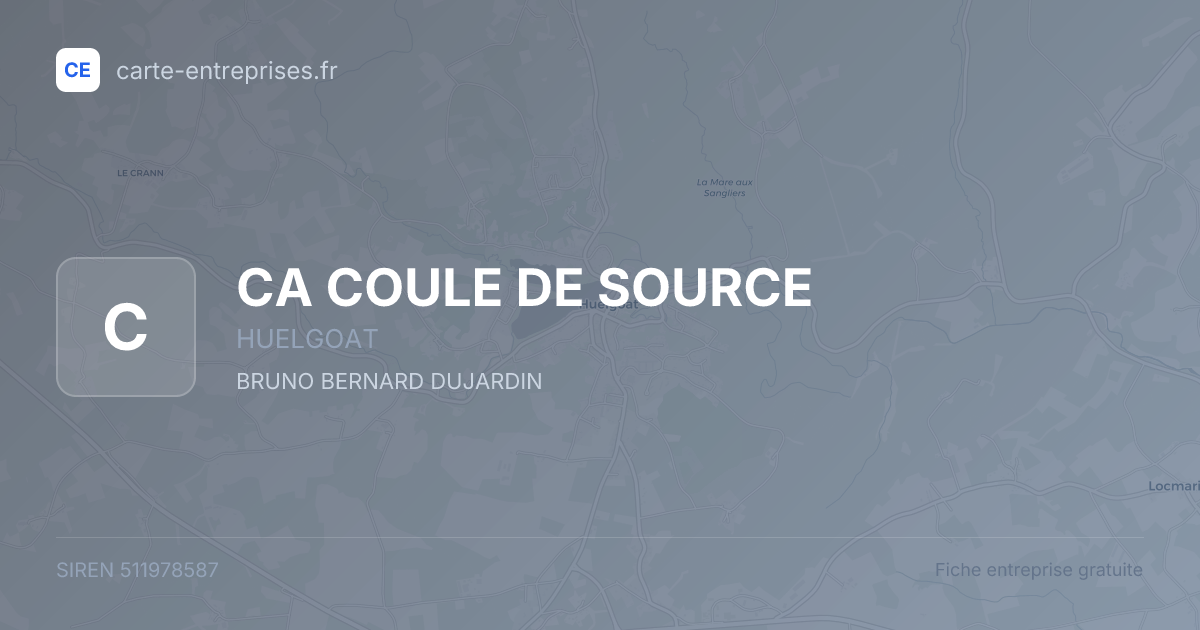 CA COULE DE SOURCE — 511978587 — fiche entreprise