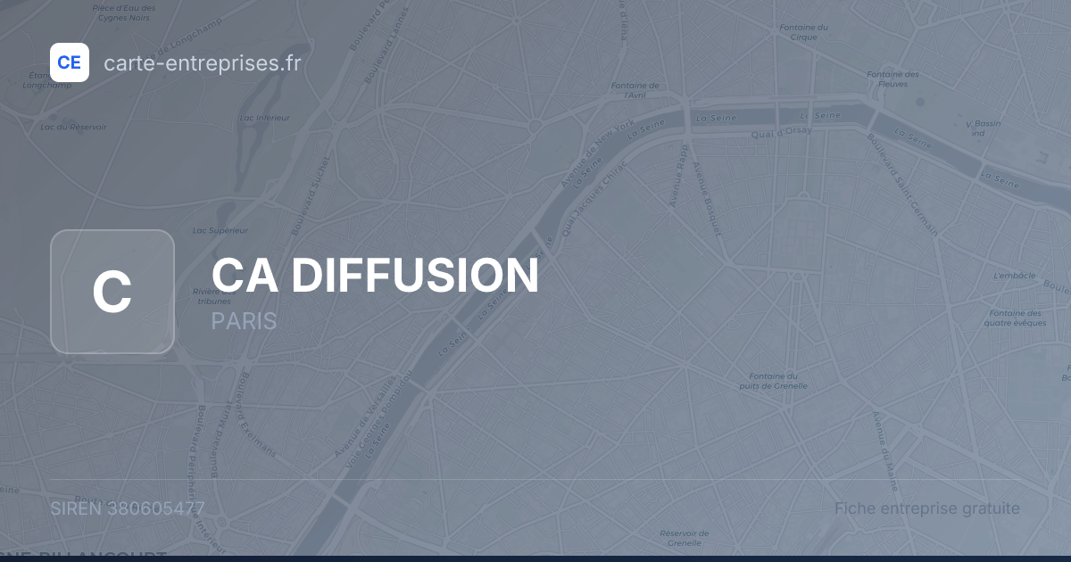 CA DIFFUSION — 380605477 — fiche entreprise