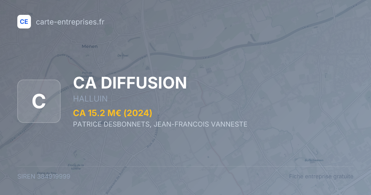 CA DIFFUSION — 384919999 — fiche entreprise