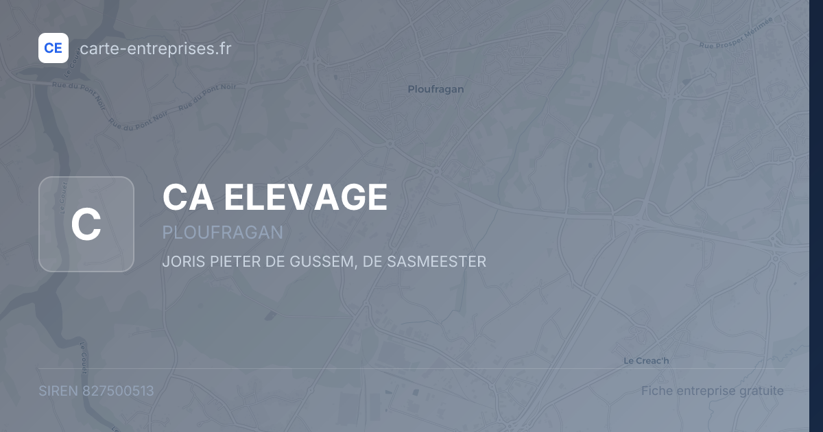 CA ELEVAGE — 827500513 — fiche entreprise