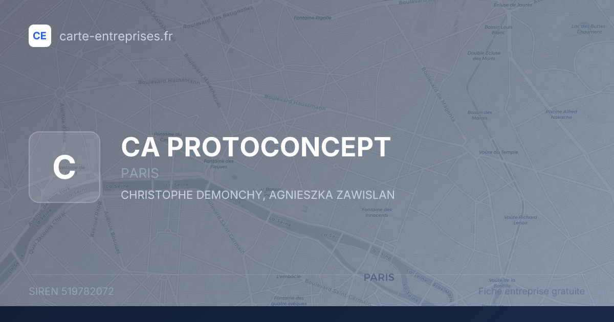 CA PROTOCONCEPT — 519782072 — fiche entreprise