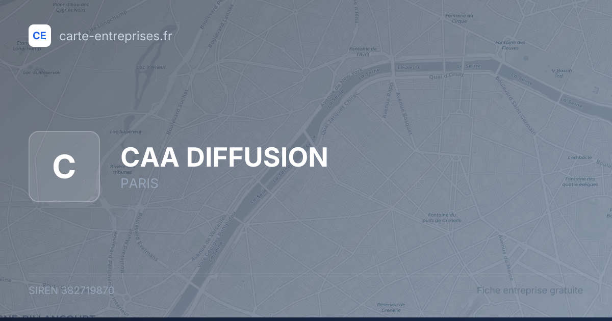 CAA DIFFUSION — 382719870 — fiche entreprise