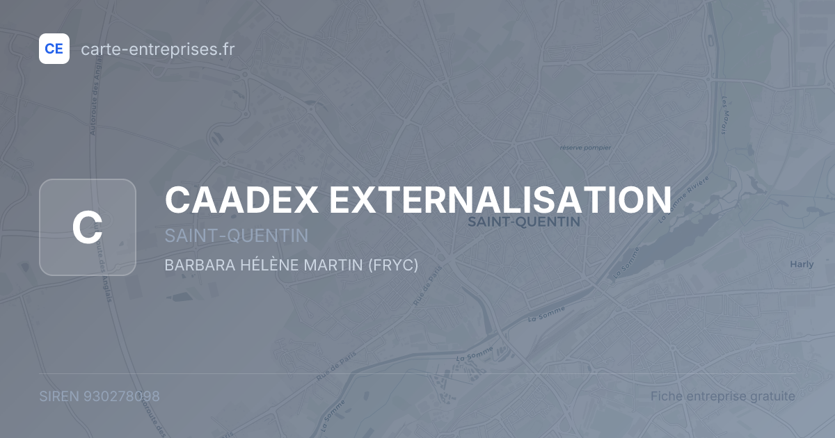 CAADEX EXTERNALISATION — 930278098 — fiche entreprise