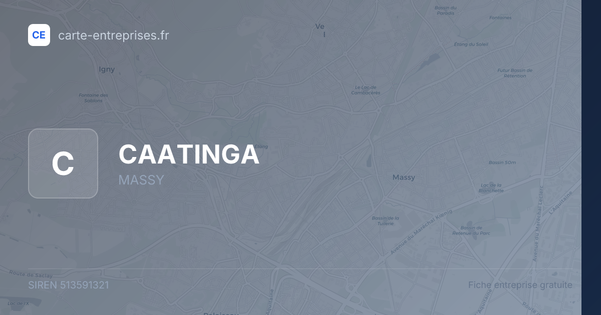 CAATINGA — 513591321 — fiche entreprise