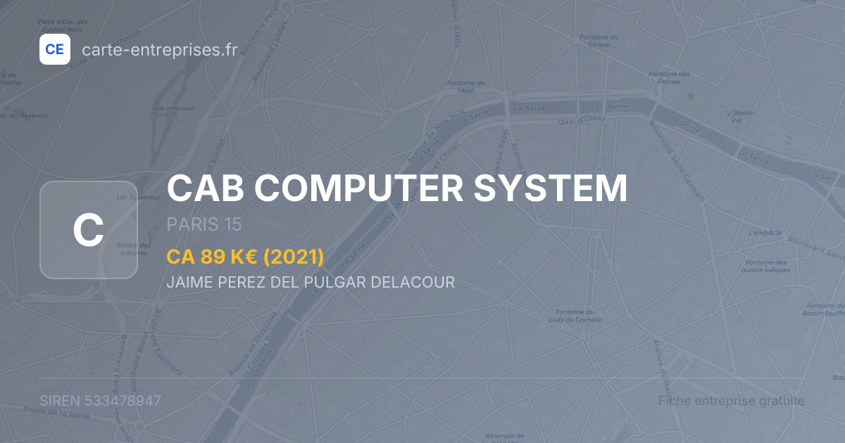 CAB COMPUTER SYSTEM — 533478947 — fiche entreprise