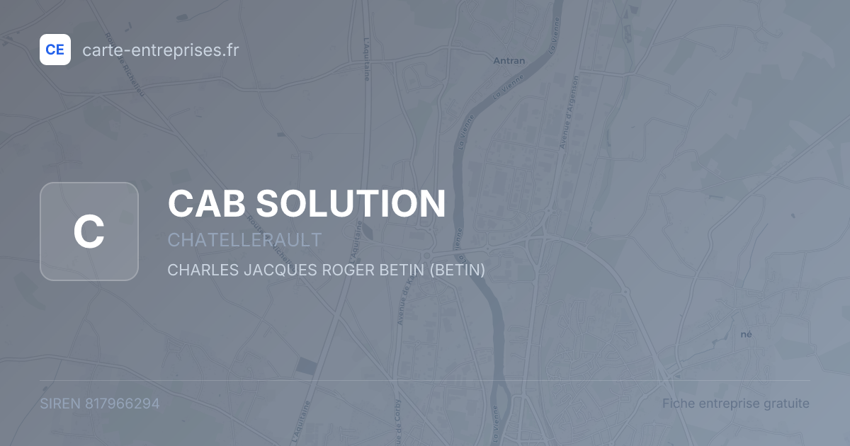 CAB SOLUTION — 817966294 — fiche entreprise