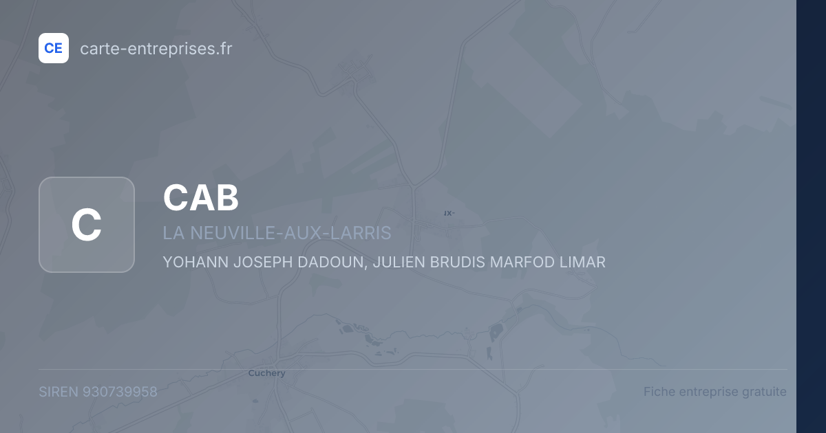 CAB — 930739958 — fiche entreprise