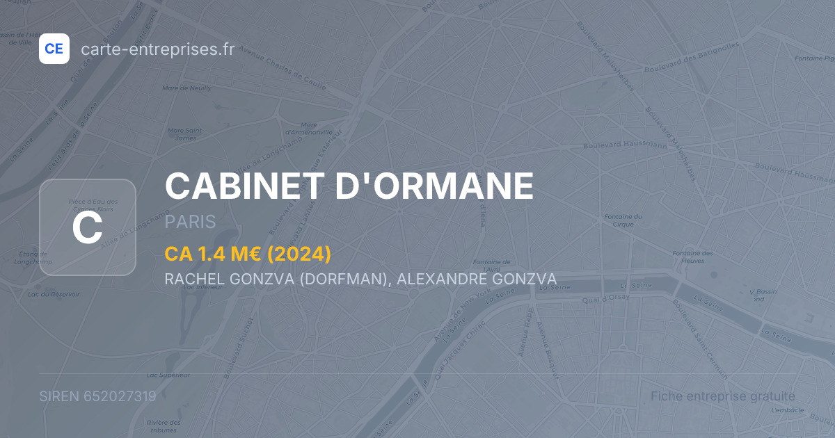 CABINET D'ORMANE — 652027319 — fiche entreprise